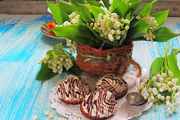 Biscotti con crema — Foto Stock