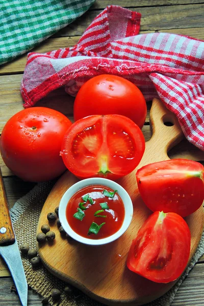 Pasta de tomate y tomate — Foto de Stock