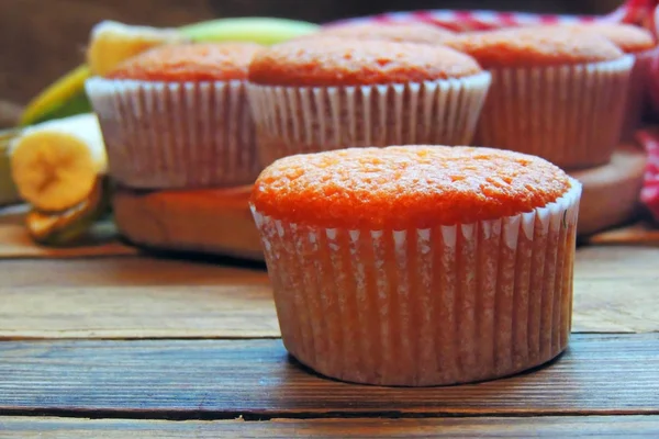 Muffins med banan og mælk - Stock-foto