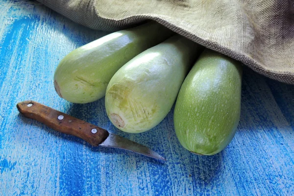 Young zucchini on the table — Stock Photo, Image