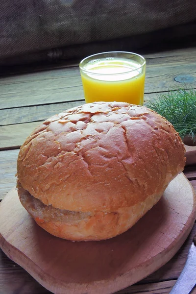 Burger with a chopper — Stock Photo, Image