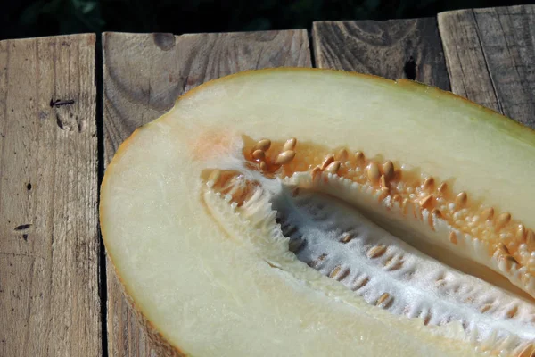 Reife gelbe Melone — Stockfoto