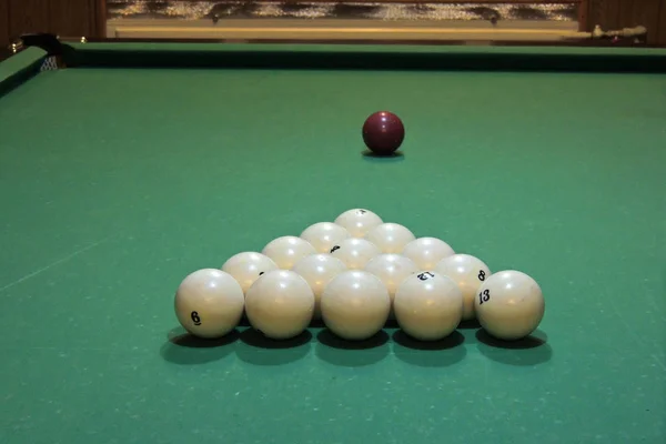 Bilardo oyunu — Stok fotoğraf