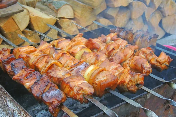 Barbecue di maiale alla griglia — Foto Stock