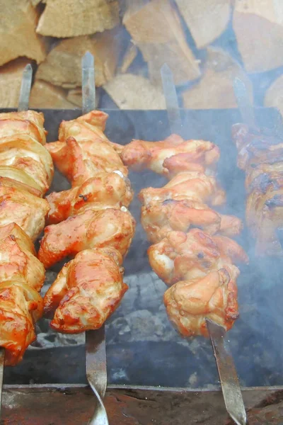 Churrasco de porco grelhado — Fotografia de Stock