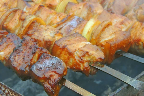 Barbecue di maiale alla griglia — Foto Stock