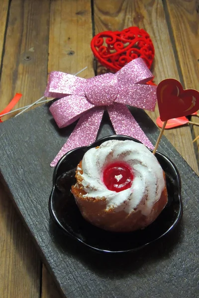Cupcakes till alla hjärtans dag — Stockfoto