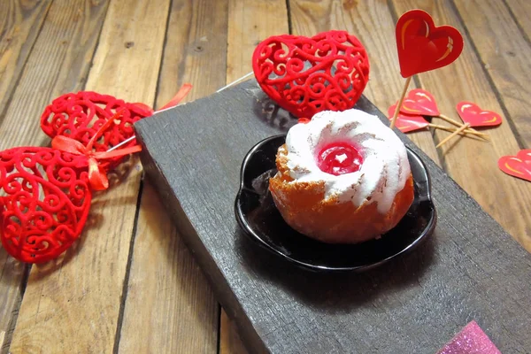 Cupcakes till alla hjärtans dag — Stockfoto