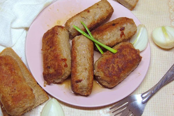 Hühnerschnitzel Mit Petersilienblättern Ukrainische Traditionskost — Stockfoto
