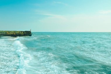 Fırtınalı mavi denizin görüntüsü