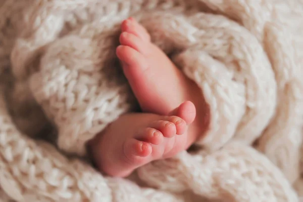 Image Naked Legs Newborn Baby — Stock Photo, Image