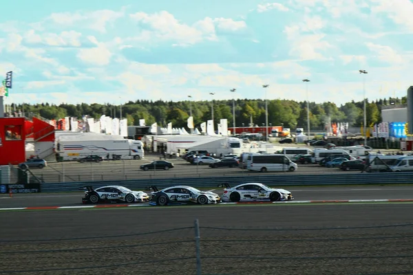 Moskova, Rusya - 29 Ağustos 2015: Olağanüstü aşamasında Porsche spor yarışması Moscow Raceway Dtm Race çerçevesinde. 