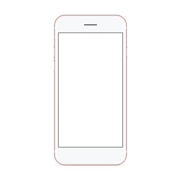 Telefono mockup vettoriale vista frontale su sfondo bianco — Vettoriale Stock