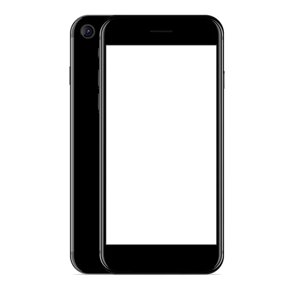 Векторний дизайн телефону, макет телефону чорний на білому тлі — стоковий вектор