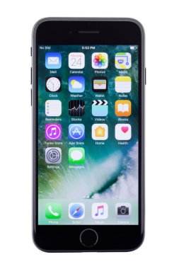Bangkok, Tayland - 1 Kasım 2016: ap gösterilen iphone 7 ekran