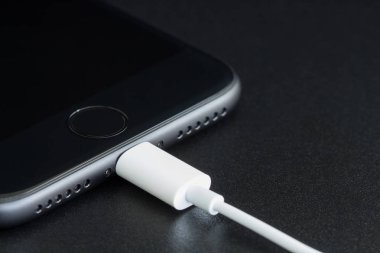Bangkok, Tayland - 2 Kasım 2016: Yakın çekim iphone 7 mat bl