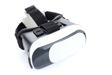 VR fotoğraf makinesi maske aygıt beyaz arka plan üzerinde