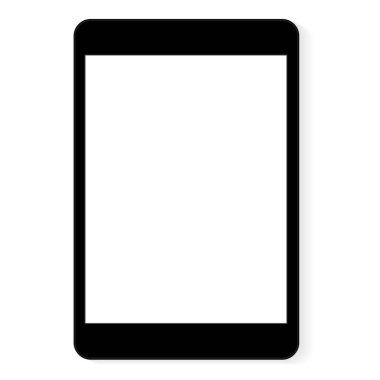 Dijital tablet beyaz siyah ekranla çizim vektör