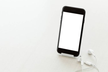 iletişim telefonu mobil beyaz ekranda Resepsiyon