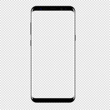 akıllı telefon vektörü izole edilmiş şeffaf arkaplan çiziyor