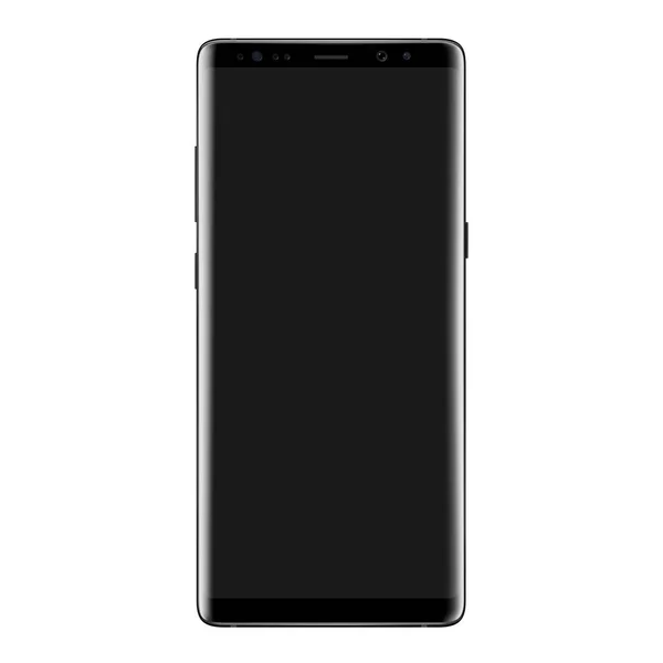 Nagy új telefon első megtekintsenek vektoros rajz a elszigetelt fehér háttér — Stock Vector