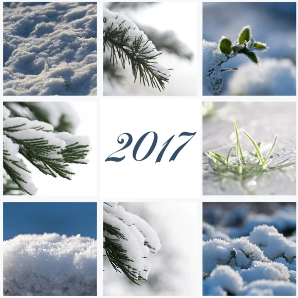 Inverno sfondo collage carta 2017 — Foto Stock