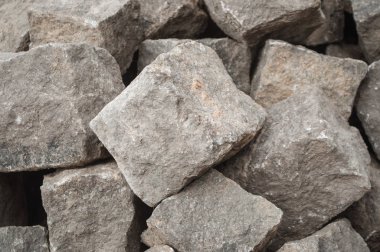 rconstruction parke yol için kömür topakları uçmuş