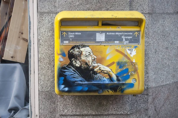 Balıkçı posta grafiti — Stok fotoğraf