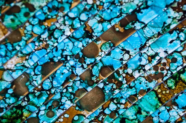 Dekorační modré dlaždice textury — Stock fotografie