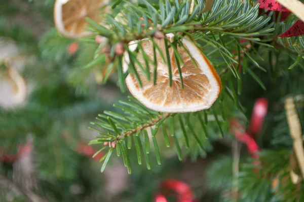 Decoração de Natal em uma árvore de Natal — Fotografia de Stock