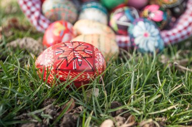  Dekoratif Paskalya yumurta çim açık