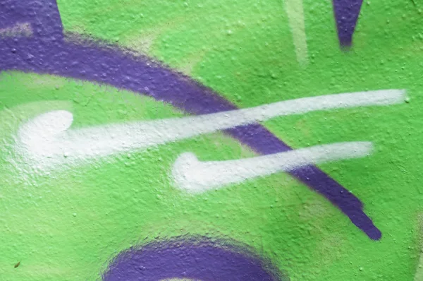 Green graffiti on the wall texture — Stock Photo, Image