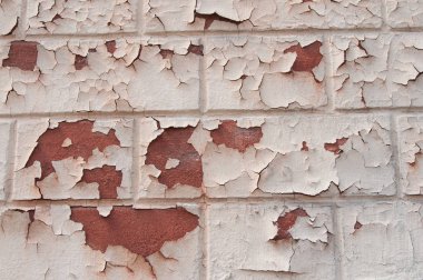  tuğla duvar arka plan üzerinde peeling boya