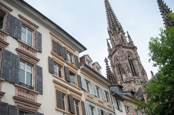 Tradiční architektura v Mulhouse — Stock fotografie