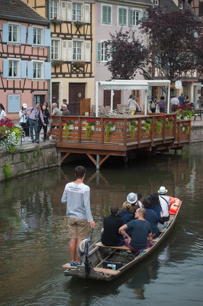 Boat trip tourism on water at little Venise quarter — Stock Photo, Image