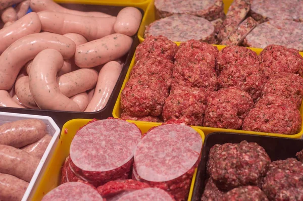 Alsatian sausage at the market — Stock Photo, Image