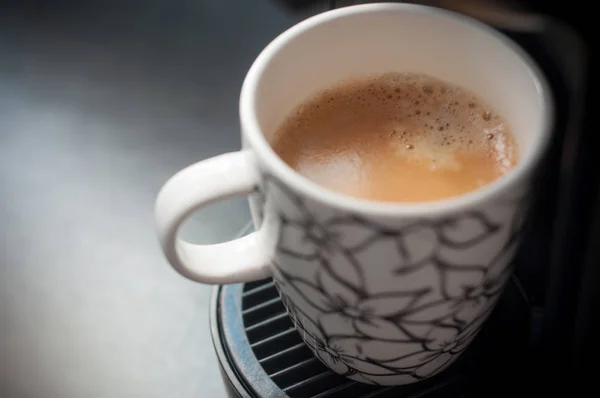 Closeup of cup of coffee expresso — Stock Photo, Image