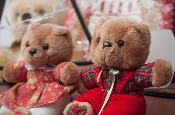 곰 인형 크리스마스 선물에 대 한 — 스톡 사진