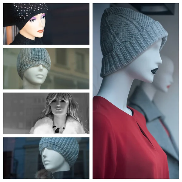 Wintermode für Damen-Collage — Stockfoto