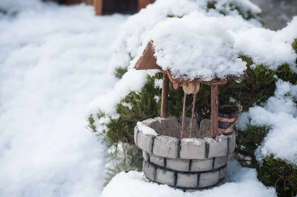 Jul dekoration med snö — Stockfoto