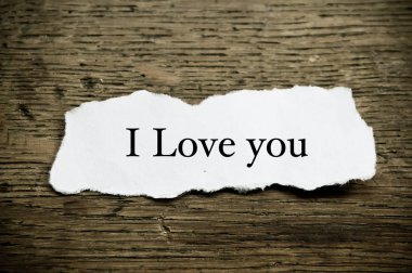 Kavramı kelime kağıt - ı Love You