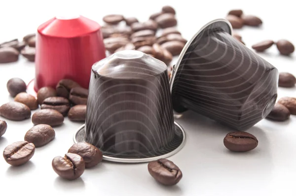 咖啡豆浓咖啡剂量 — 图库照片