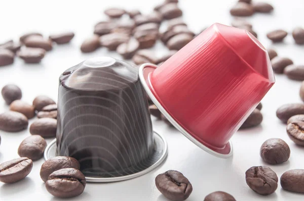 咖啡豆浓咖啡剂量 — 图库照片