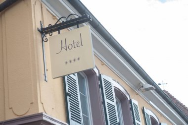  dört eski Fransa'da bina otel işareti yıldız