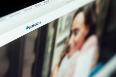 blablacar ana sayfa kayıt web sitesi bilgisayar ekranında closeup
