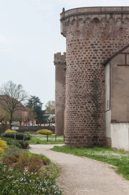  Obernai Strasbourg yakınındaki ortaçağ mimarisi