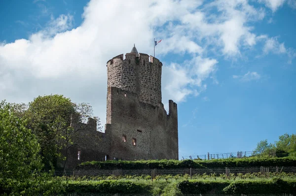 Castillo Medieval Kaysersberg Pueblo Típico Pueblo Alsaciano Francia — Foto de Stock