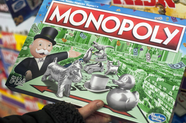 monopoly box in a toy store supermarket