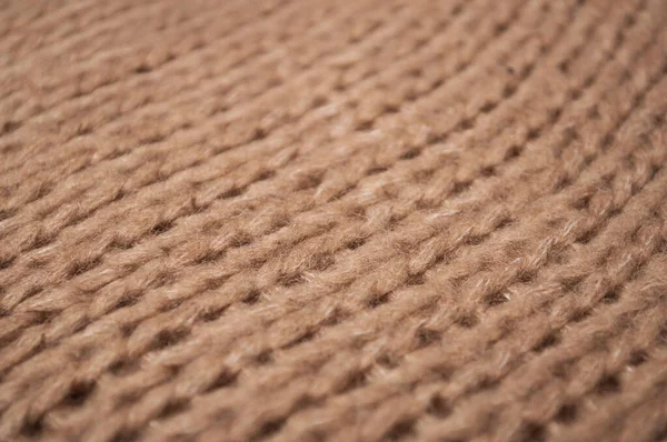 茶色いウールのプルオーバーの質感の閉鎖 — ストック写真