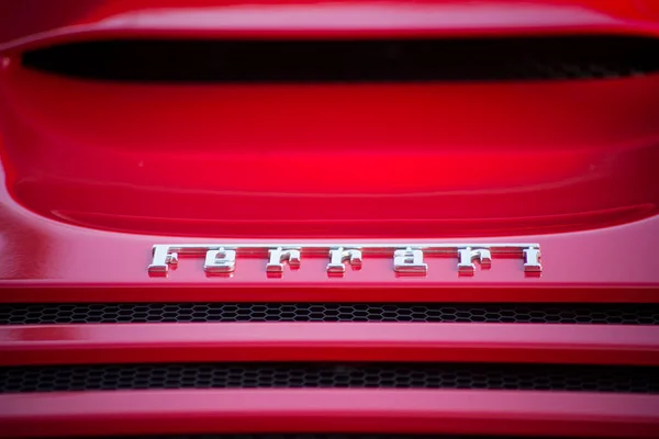 Mulhouse Francia Marzo 2020 Primer Plano Vista Trasera Ferrari Rojo — Foto de Stock